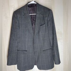 Magee tweed wool blend‎ blazer with gold and blue 2 button, size 40r